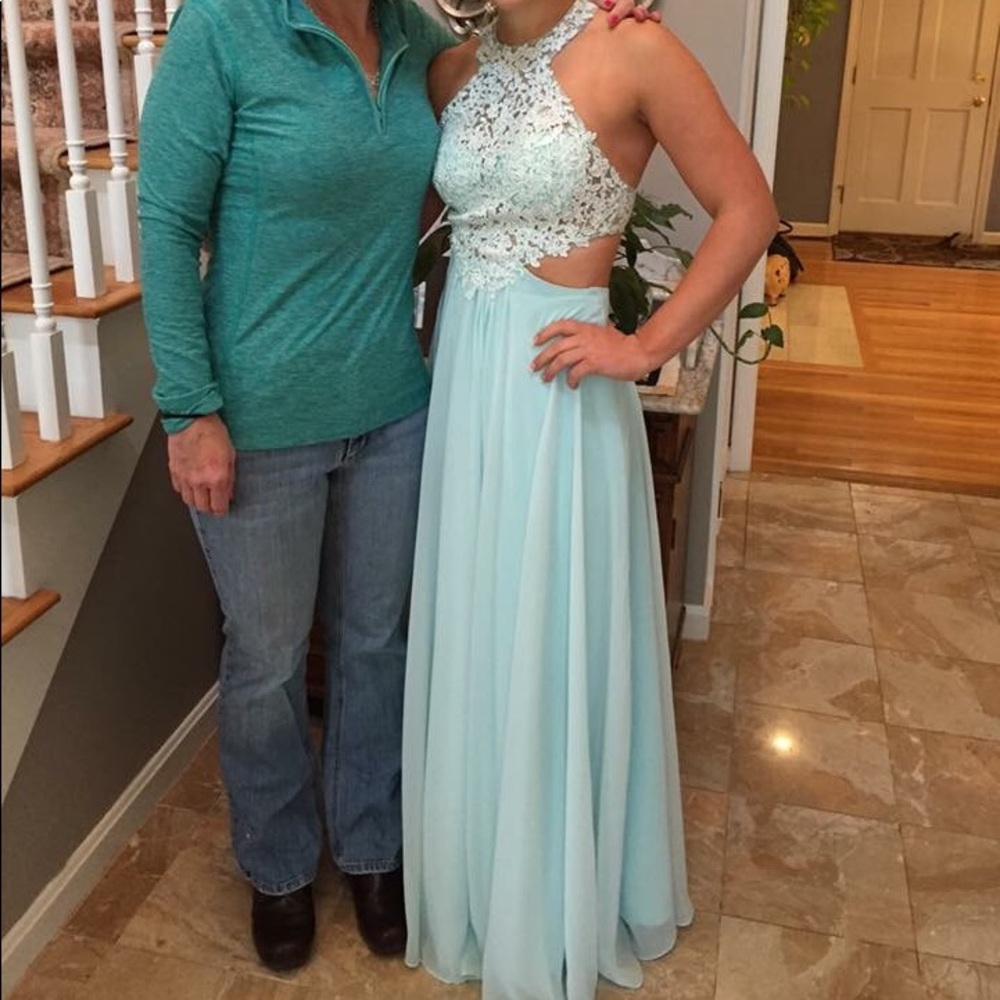 Light blue prom dress!